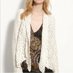 Elizabeth & James Luminista Cream Lace Open Jacket